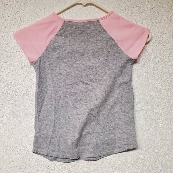Girls Short Sleeve Pink & Gray T-Shirt - Hello Kitty and Friends - Size Small - Picture 2 of 3
